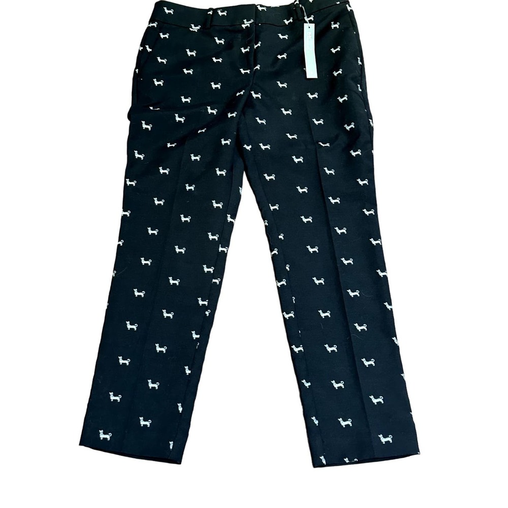 Ann Taylor Loft Marisa Women's Pants, Dachshund Dog All Over, Sz 8, NWT